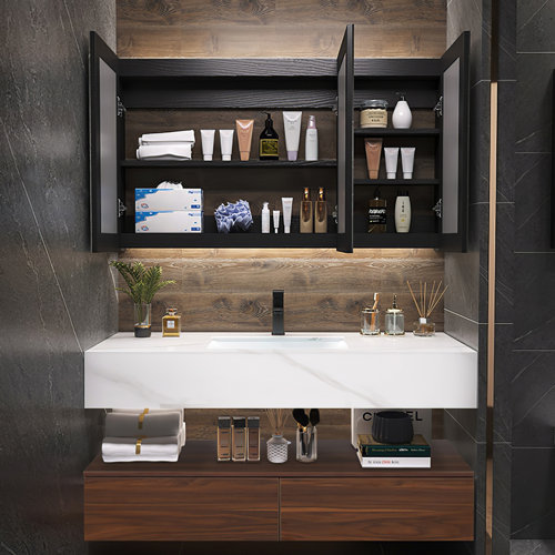 Wade Logan® Amontay 47" Wall-Mounted Single Bathroom Vanity - Wayfair ...